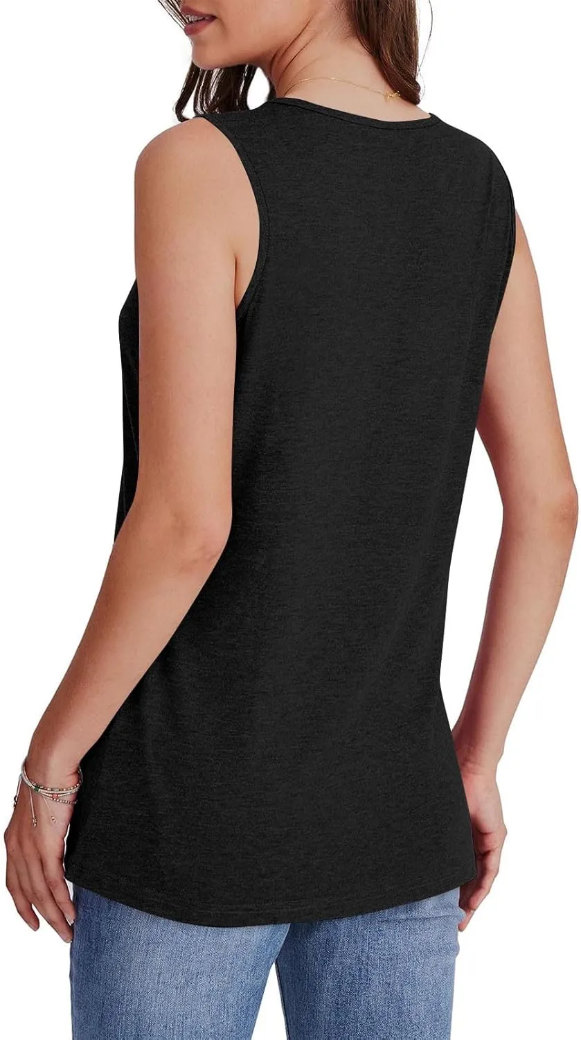 Workout Tank Tops for Women 2025 Sleeveless V Neck Summer Causal Cami T-Shirts Basic Dressy Cute Outfits