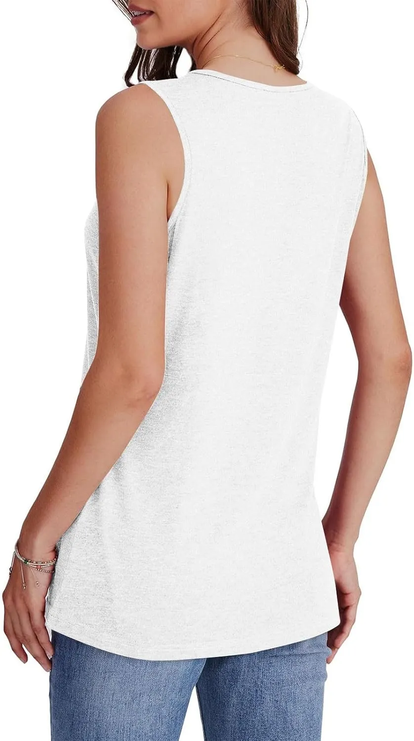 Workout Tank Tops for Women 2025 Sleeveless V Neck Summer Causal Cami T-Shirts Basic Dressy Cute Outfits