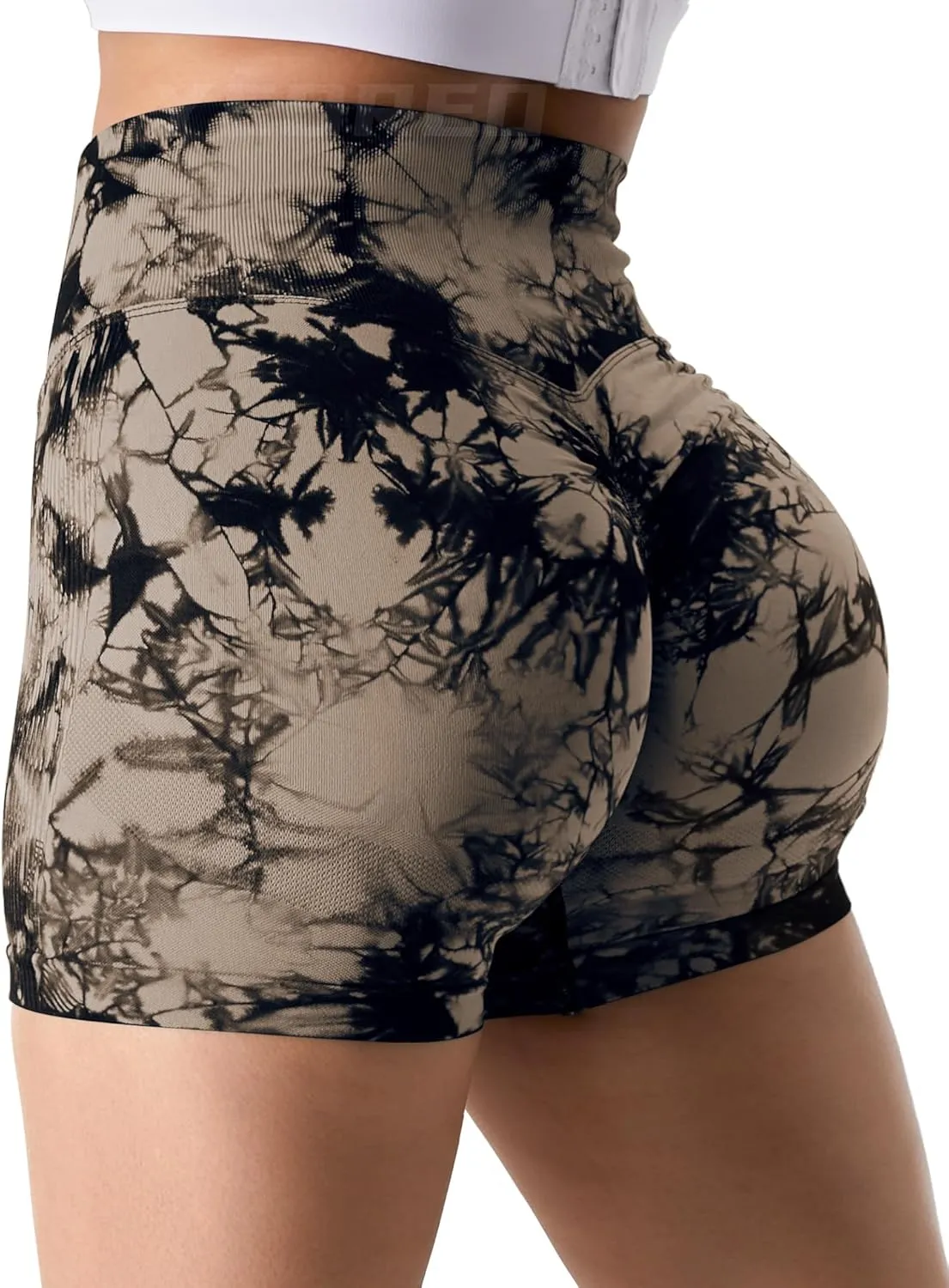 YEOREO Professional Women Workout Shorts 3.6" Scrunch Shorts Seamless High Waisted Contour Gym Yoga Biker Shorts