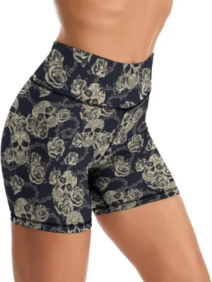 Yoga Shorts High Waisted Tummy Control Biker Shorts for Womens Athletic Running Workout Gym Tennis Shorts