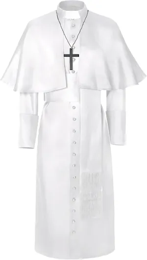 ZYXTIM Church Robe Gothic Medieval Vintage Renaissance Priest Robe Cape Minister Clergy Gown Cloak Cape