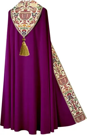 ZYXTIM Medieval Church Clergy Cloak Lauxury Embroidary Vintage Renaissance Long Cape Robe Halloween Christmas Fancy Cape